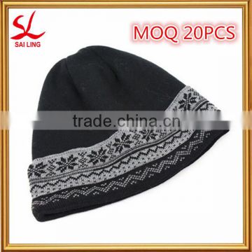Low MOQ Winter Warm Hat Men's Women Polar Fleece Knitted Beanie Hat