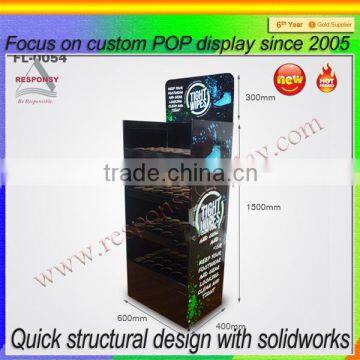 plastic pop display stand with slot for individual product