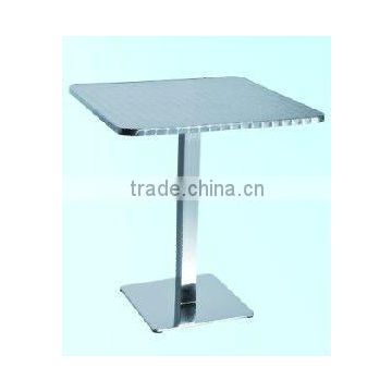 square metal dining table