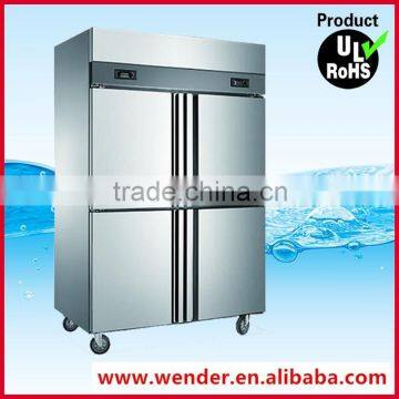 1000L 4 doors commercial upright stainless steel kitchen equipment