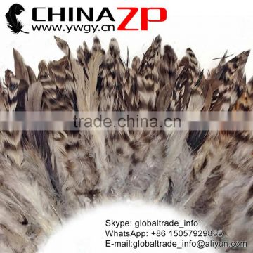 ZPDECOR Bulk Sale Chicken Plume Dress Wholesale Colored Grey Dyed Rooster Schlappen Feathers Strung for Sale