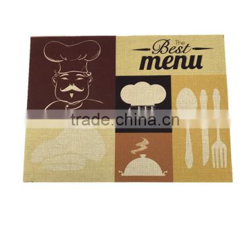 Small Order Accept Digital Printed Linen Fabric Custom table mat
