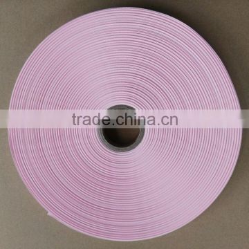 Good quality semi dull label tape for care labels, 100% polyester woven satin ribbon
