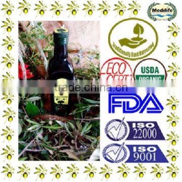 Extra Virgin Olive Oil, High Quality 100% Tunisian Olive Oil, 1st Cold Press Olive Oil, Marasca Glass 500 mL bottle.
