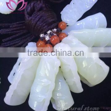natural white jade stone gift crafts pendent