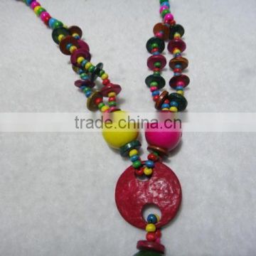Hainan province natural coconut shell crafts necklace traditional special fashion jewelry cocoa nut husk wholesale