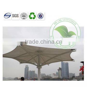 Waterproof Elegant Shape White Tarpaulin Tensile Structure