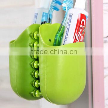 Silicone wall sucker storage case for toothpaste holder