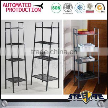 2017 Hot Sale Black 4 Shelf Bookcase Display Rack