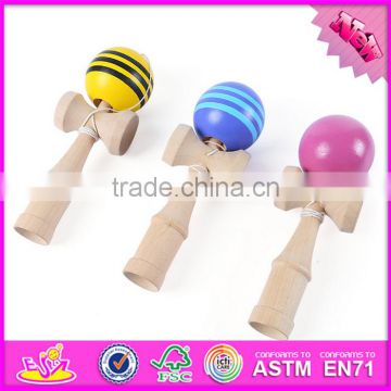 2017 New design funny children wooden toy kendamas for sale W01A192