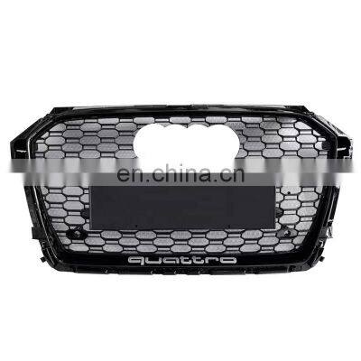 factory price RS1 front bumper grill For Audi A1 S1 8X facelift RS1 honeycomb grill 2016 2017 2018