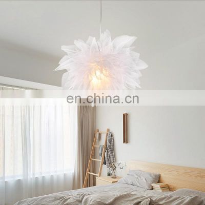 Modern Romantic Chandelier Creative Yarn Flower LED Pendant Light Fancy Ceiling Lamp for Restaurant Bedroom Hotel