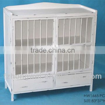Wooden Storage Cabinets Shabby Chic Vintage White Wooden Cabinet Room Furniture