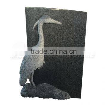 Granite Headstones with Bird Carving