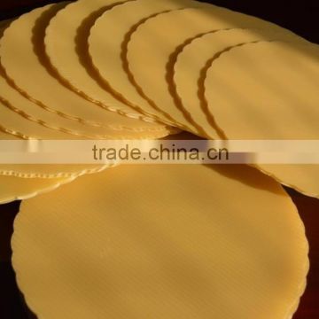 4mm yellow round cake pad---be made of pp corrugated sheet