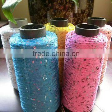 Acrylic and polyester fancy yarn for hand knitting