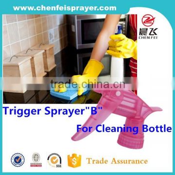Chinese manufacturer new design model B 28 400 ribbed closure trigger sprayer plastic trigger pumps for bottle in any color
