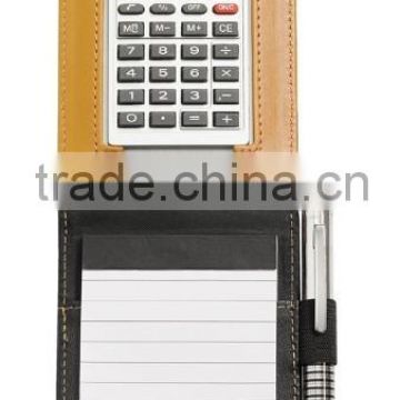 Hot Selling PU Mini Notepad with pen calculator