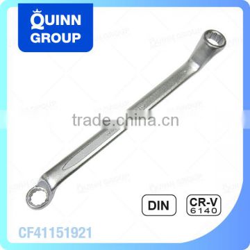 Quinnco 19 X 21 mm 75 Degree Offset Double Ring Spanner, CR-V