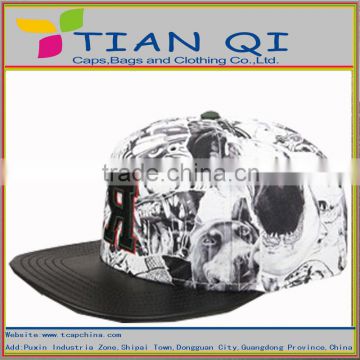 special attractive 5 panel with beast printing wholesale snapback hats