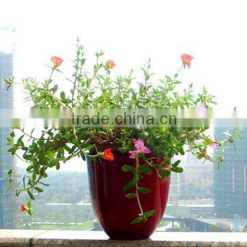 Hand made Two layer red colour glass vase