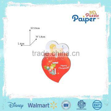 Christmas ornament 3d assemble toy heart shaped jigsaw puzzle