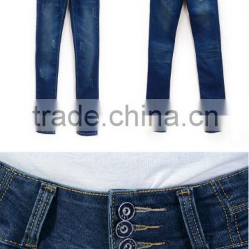 Slim Fiting women blue high waist skinny jeans