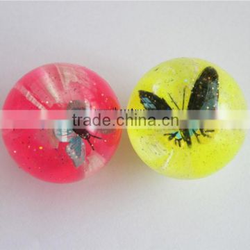 Wholesale 3D butterfly figurine bouncing balls for kids