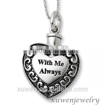 stainless steel cremation jewelry memorial urn ash holder heart pendant necklace                        
                                                Quality Choice