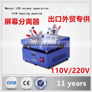 Power Supply lcd repair machine Manual LCD touch screen glass separator machine and C18 heating machine