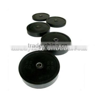Strength Black Full Rubber Olympic Bumper Plate -Pairs