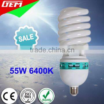 4U/Spiral CFL Lamp E27 6400K 220V 55W Energy Saver With CE ROHS