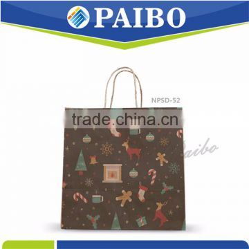 NPSD-52 New Xmas 2017 Paper Handbag with handle Professional manufacturer for xmas day Good quality