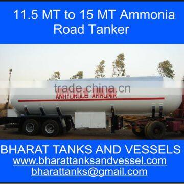 "11.5 MT to 15 MT Ammonia Road Tanker"
