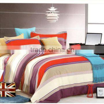 100% cotton peach stripe bed spread fabric 32*32 133*72 98"