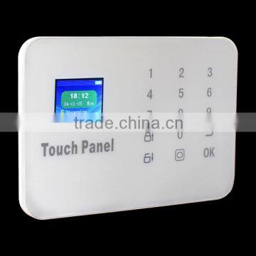 TFT touch keypad screen Wireless GSM+PSTN alarm system support APP&CID connection with wireless sensors