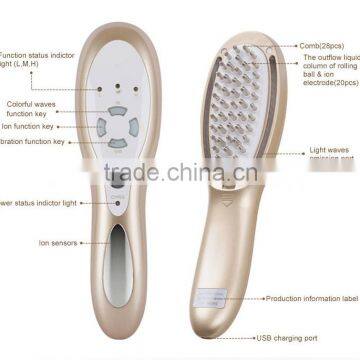 Beijing high quality and cheap hair grow comb laser massage magic comb added medicine liquid