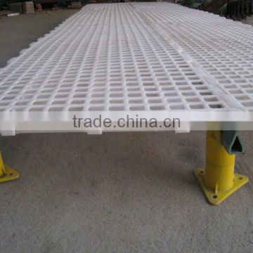 Plastic floor slats for poultry farm