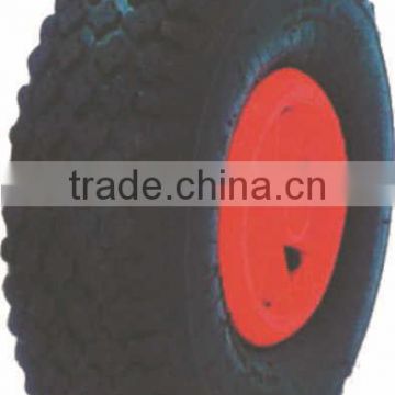 Rubber wheel PR1023,Plastic rim rubber wheel 10" x3.00-4