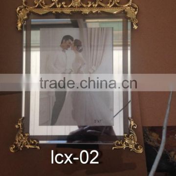 Classisc glass photo frame for wedding