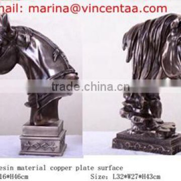 china supplier wholesale high quality fiberglass horse head statue
