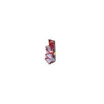 Exhibitions Floor Cardboard Book Display Stand With Ivory Board Paper