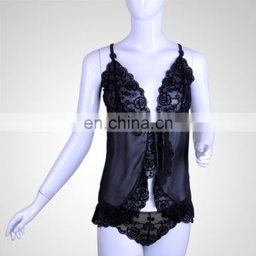 Wholesale Made in China Very Hot Sexy Women's Transparent Lingerie Thong Sets