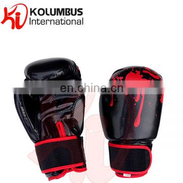 Thai boxing gloves with blood splatter design