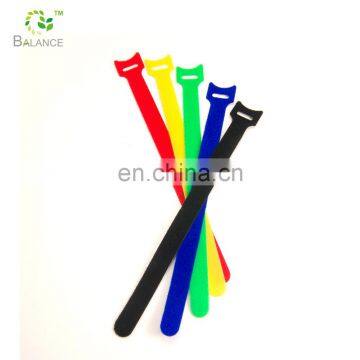 Factory supply hook and loop cable tie wrap