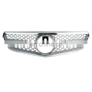 FRONT sport Grill Grille 2007-2014 Silver 1pin For Mercedes Benz C class W204