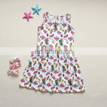 children baby clothes 2018 cheap summer casual sleeveless latest wear flower girl dresses