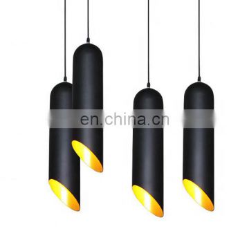 Modern decorative black metal bamboo shape  hanging chandeliers pendant lamp