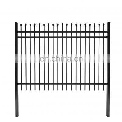 High quality galvanized powder coated 1.8m*2.4m design metal frame steel fence