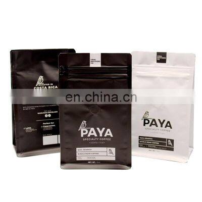 Private Customization Ziplock Packaging Plastic Storage Recyclable Matte 150G Flat Bottom Coffee Bag With Valve